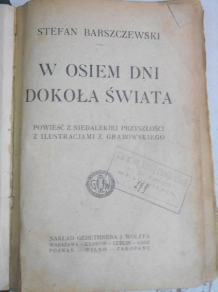 Barszczewski Stefan - W osiem dni dokoła świata, 1922 r.