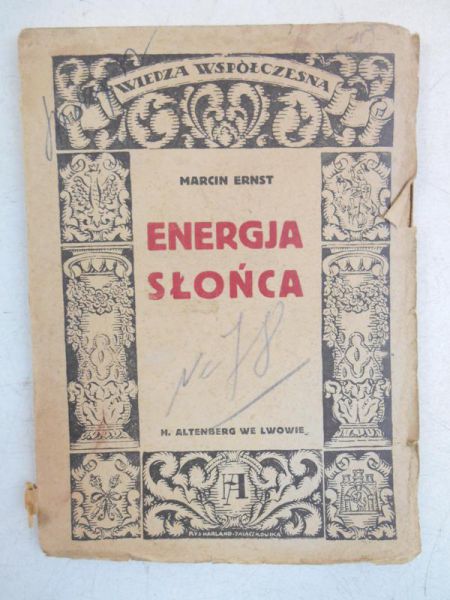 Energja słońca, 1922 r.