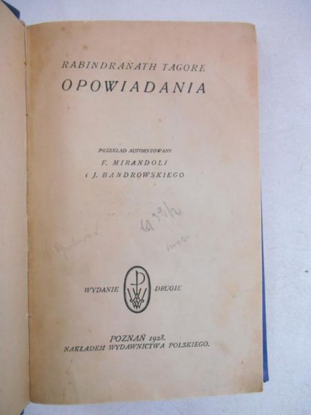 Opowiadania, 1928 r.