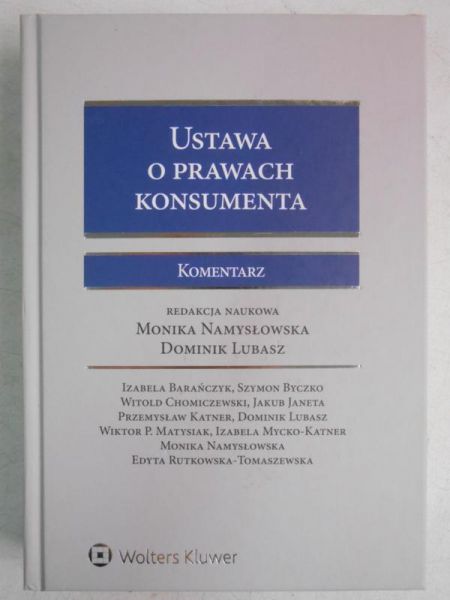 Ustawa o prawach konsumenta. Komentarz
