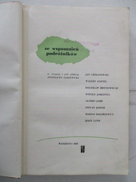 Olszewicz Bolesław - Ze wspomnień podróżników
