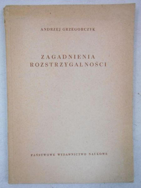 Zagadnienia rozstrzygalności