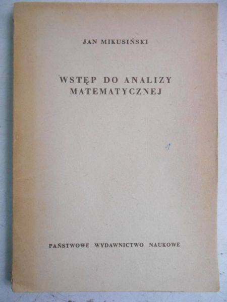 Wstęp do analizy matematycznej