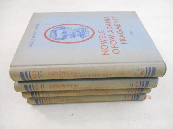 Prus Bolesław - Nowele opowiadania fragmenty, tom I-III i V, 1949 r.