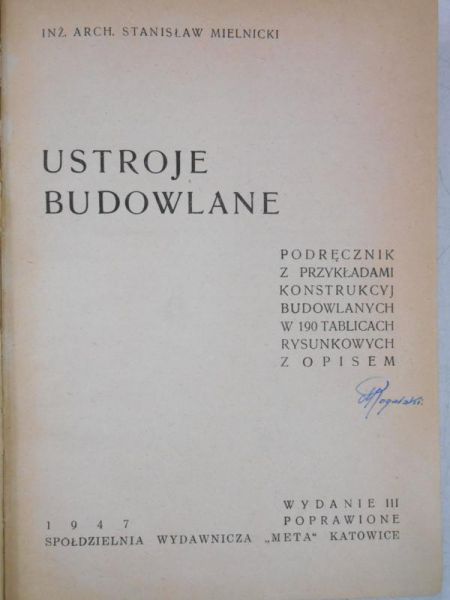 Ustroje budowlane, 1947 r.