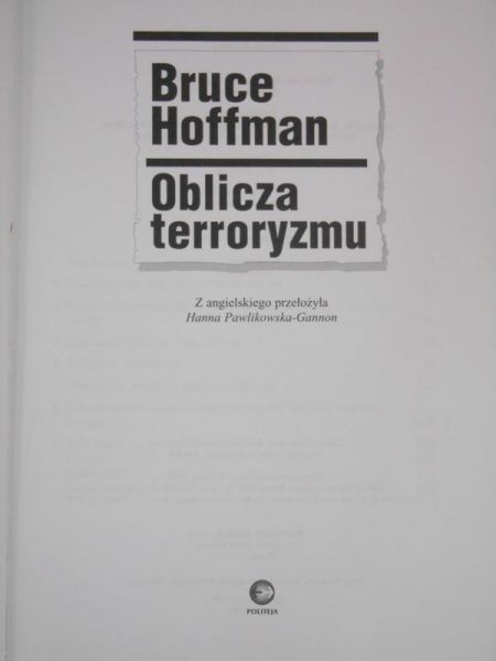 Hoffman Bruce - Oblicza terroryzmu