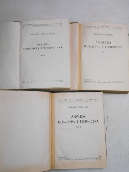 i - Analiza ilościowa i techniczna. Tom I-III, 1949 r.