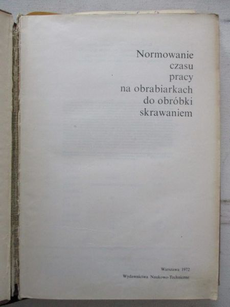 Normowanie czasu pracy na obrabiarkach do obróbki skrawaniem