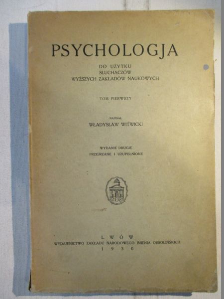 Psychologja, Tom I, 1930 r.
