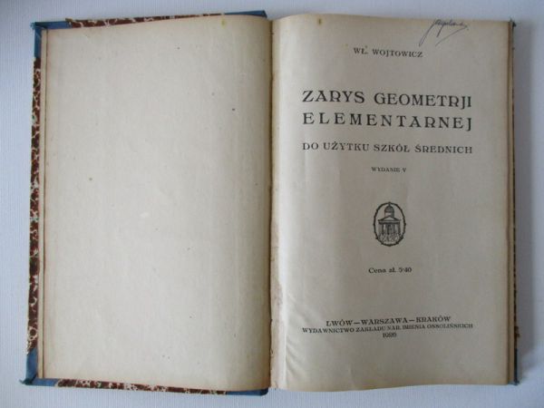 Zarys geometrii elementarnej, 1926 r.