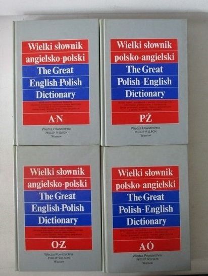 Wielki słownik polsko-angielski, angielsko-polski, 4 tomy
