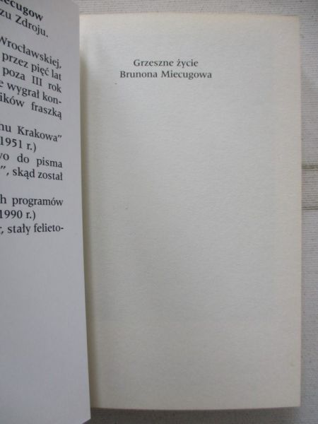 Grzeszne życie Brunona Miecugowa