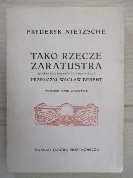 Tako rzecze Zaratustra, reprint z 1907