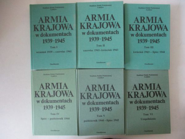Armia Krajowa w dokumentach 1939-1945, T. I-VI