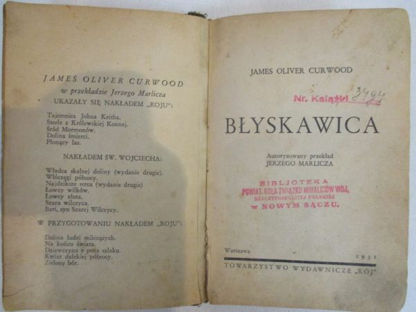 Curwood James Oliver - Błyskawica, 1931 r.