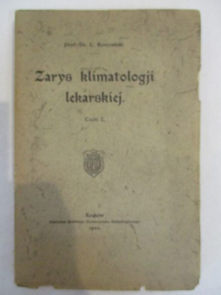 Zarys klimatologji lekarskiej, 1933 r.