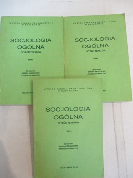 Socjologia ogólna Tom I-III