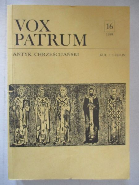 Vox Patrum. Antyk chrześcijański 16, 1989 r.