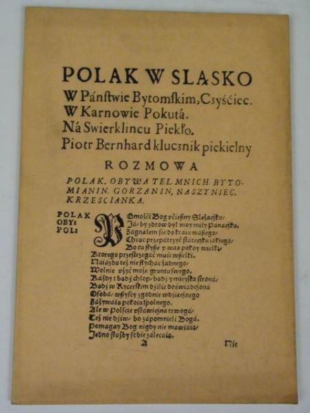 Polak w Śląsko, reprint z XVII w.