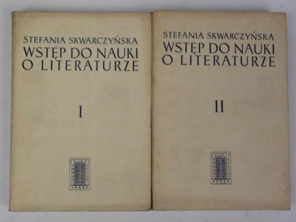 Wstęp do nauki o literaturze, T. I-II