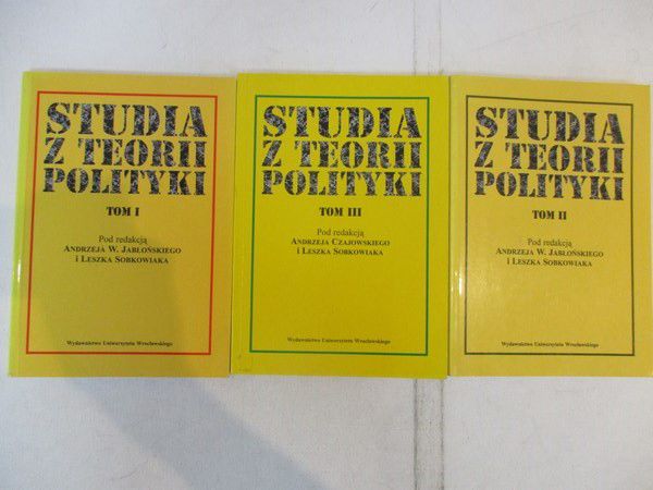 Studia z teorii polityki, Tom I-III
