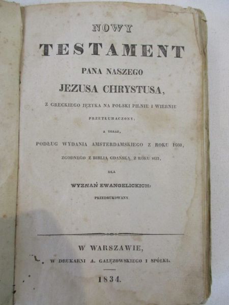Nowy Testament Pana Naszego Jezusa Chrystusa, 1945 r.