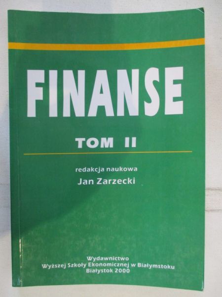 Finanse, Tom II