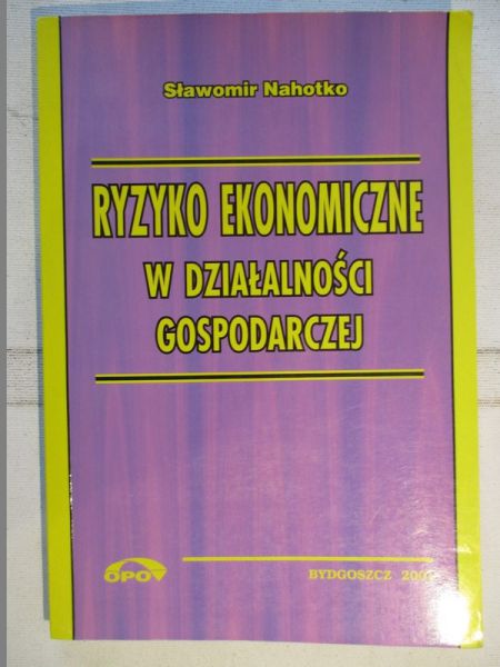 Nahotko Sławomir - Ryzyko ekonomiczne w działalności gospodarczej