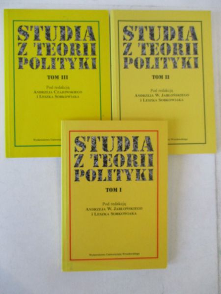 Studia z teorii polityki, Tom I-III