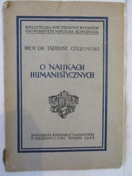 O naukach humanistycznych, 1946 r.