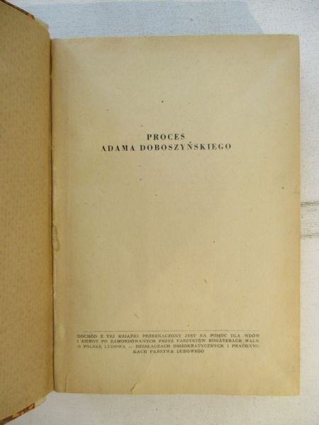 Proces Adama Doboszyńskiego, 1949 r.