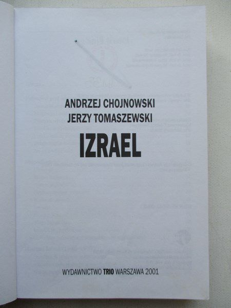 Chojnowski Andrzej - Izrael