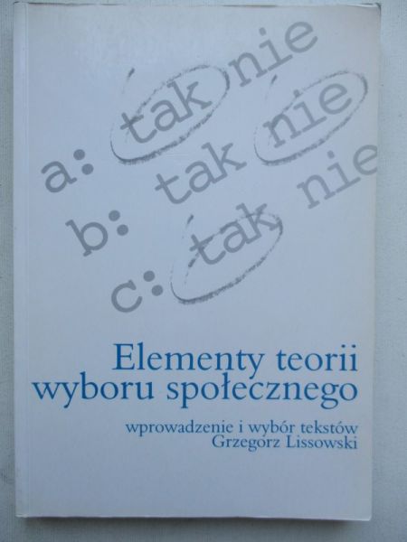 Elementy teorii wyboru społecznego
