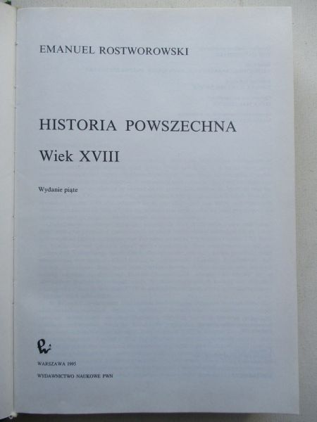 Historia powszechna wiek XVIII