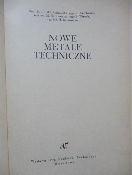 Nowe metale techniczne