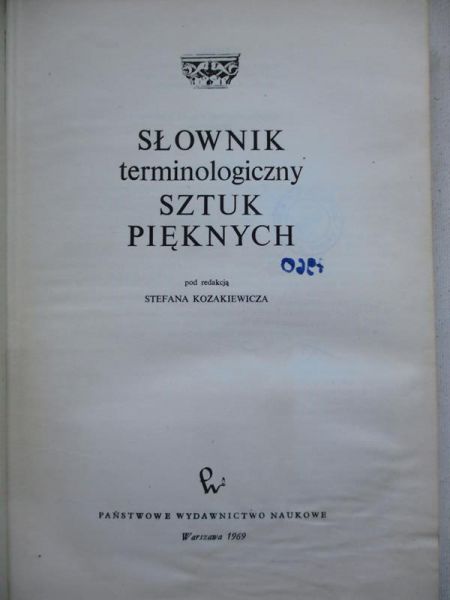 Słownik terminologiczny sztuk pięknych