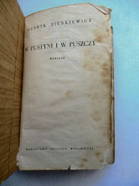 W pustyni i w puszczy, antyk, 1950