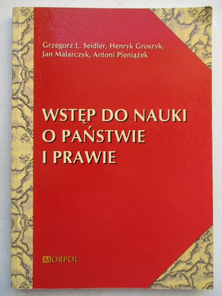 Seidler Grzegorz L. - Wstep do nauki o państwie i prawie