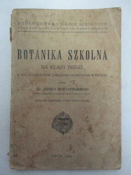 Botanika szkolna. Antyk 1920 r.