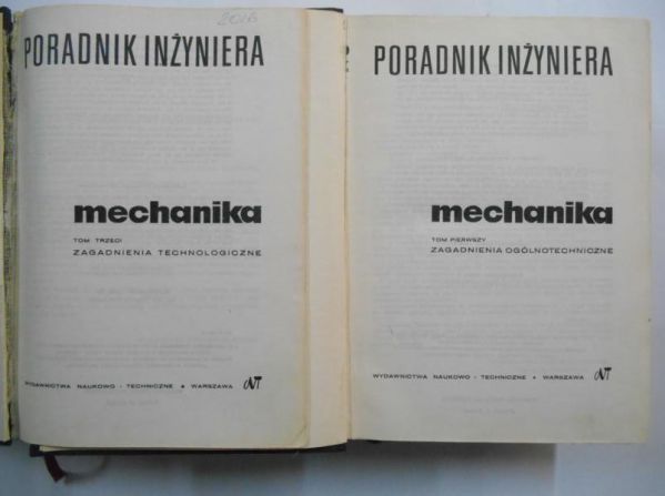 Poradnk nżynera: Mechanka, tom I, III