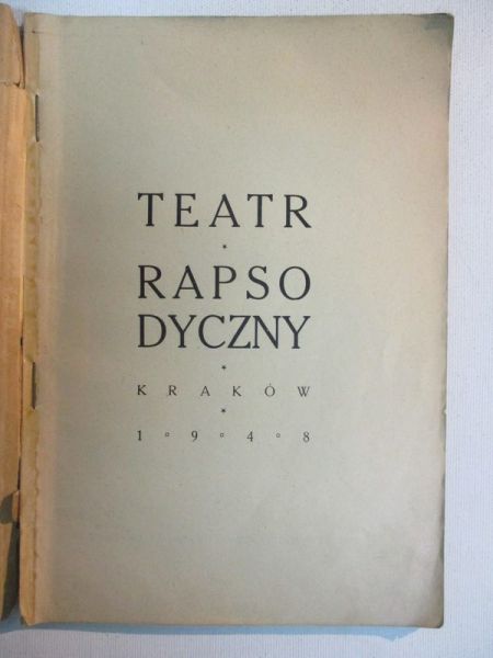 Teatr rapsodyczny,  1948 r.