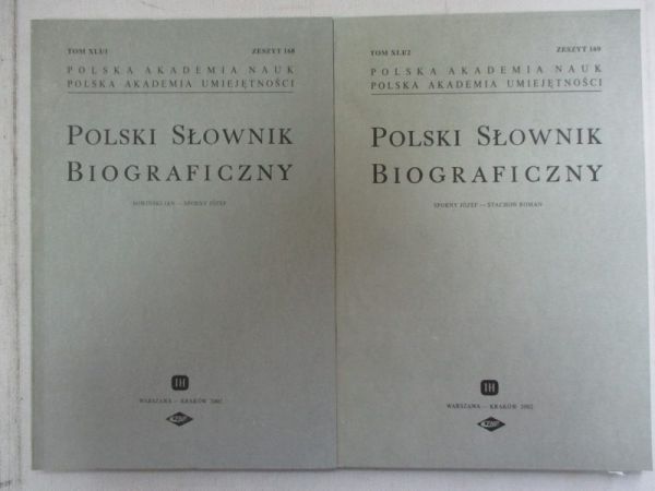 Polski Słownik Biograficzny, 2 zeszyty