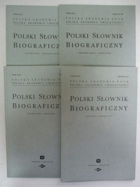 Polski Słownik Biograficzny, 4 zeszyty