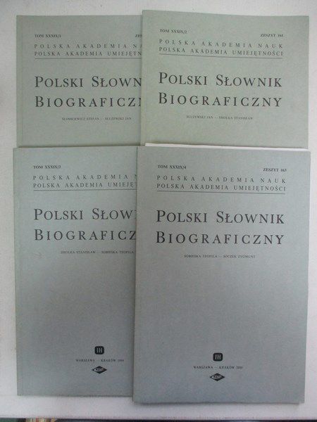 Polski Słownik Biograficzny, 4 zeszyty