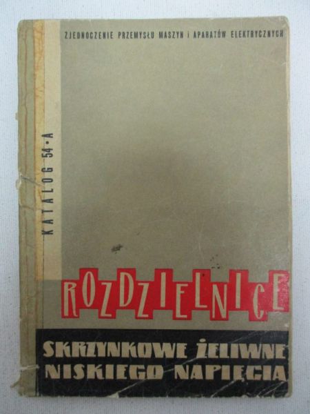 Rozdzielnice szkrzynkowe żeliwne niskiego napięcia. Katalog 54 - A