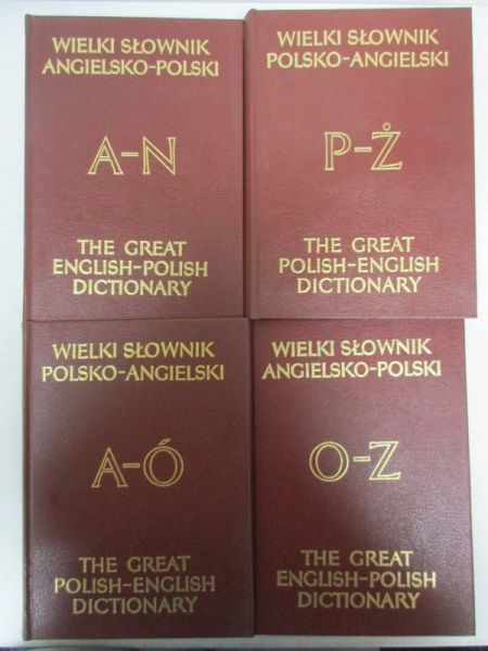 Wielki słownik polsko-angielski, angielsko-polski, cztery tomy