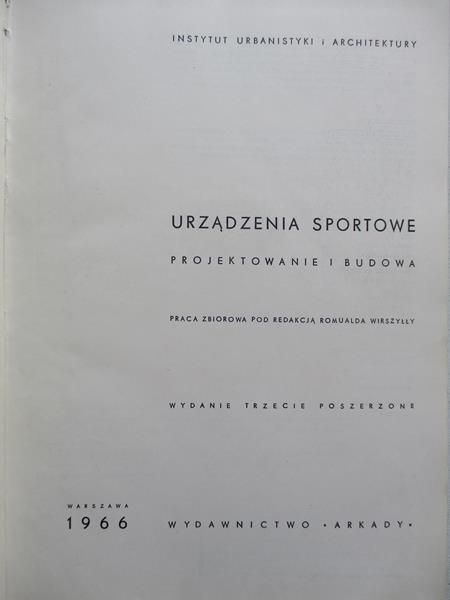 Urządzenia sportowe. Projektowanie i budowa