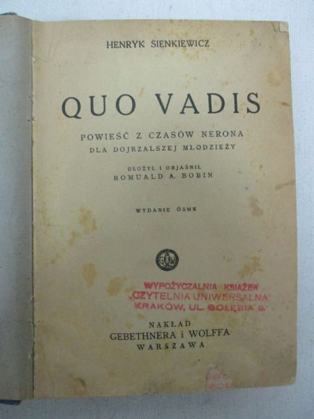 Quo Vadis, 1935 r.