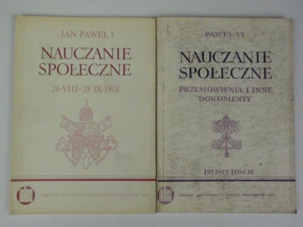Paweł VI, Jan Paweł I - Nauczanie społeczne, 2 części.