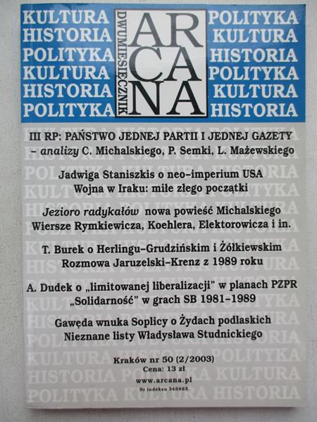 Dawidowicz Zuzanna (red.) - Dwumiesięcznik Arcana nr 50